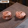 Ancient Yixing Purple Clay Teapots Handmade Hand Grab Pot Raw Ore Mud Tea Maker Kettle With Strainer Chinese Zisha Tea Set Craft