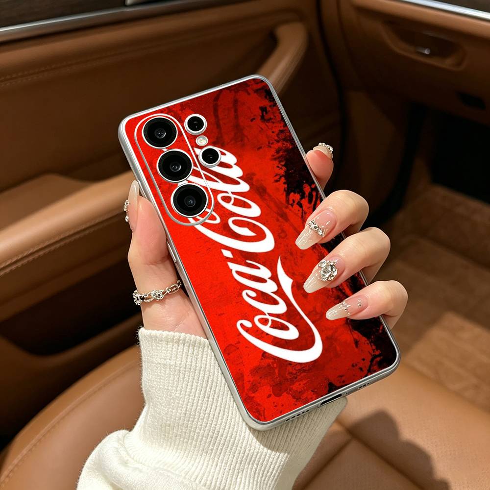 Hot C-Coca Drinks C-Cola Phone Case For Samsung S25,S24,S21,S22,S23,S30,Ultra,S20,Plus,Fe,Lite Transparent Cover