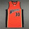 Mens Basketball Jersey Curry 30 Retro Orange Embroidered Team Sports Training Uniform Adult