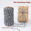 Christmas Cotton Cords Rop Twines Merry Christmas Decor For Home 2025 Navidad New Year Gifts Decor Packing Craft Wrapping Gift