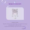 WOSTU Mystic Purple Series 925 Sterling Silver Butterfly Charms Elf Pendant Drop Zircon Moon Beads Fit DIY Bracelet Neckalce