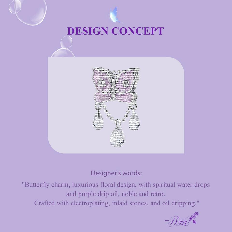 WOSTU Mystic Purple Series 925 Sterling Silver Butterfly Charms Elf Pendant Drop Zircon Moon Beads Fit DIY Bracelet Neckalce