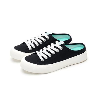 Skono Hayon Basic Canvas Mule Sneakers Black