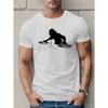 European Sizes Men's DJ-Inspired Graphic Tee - Casual Short Sleeve, Breathable, Summer T-Shirt with Geometric Design
