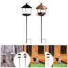 Bird Feeder Birdbath Antique Metal Easy Installation Birdfeeder Feeding Station for Lawn