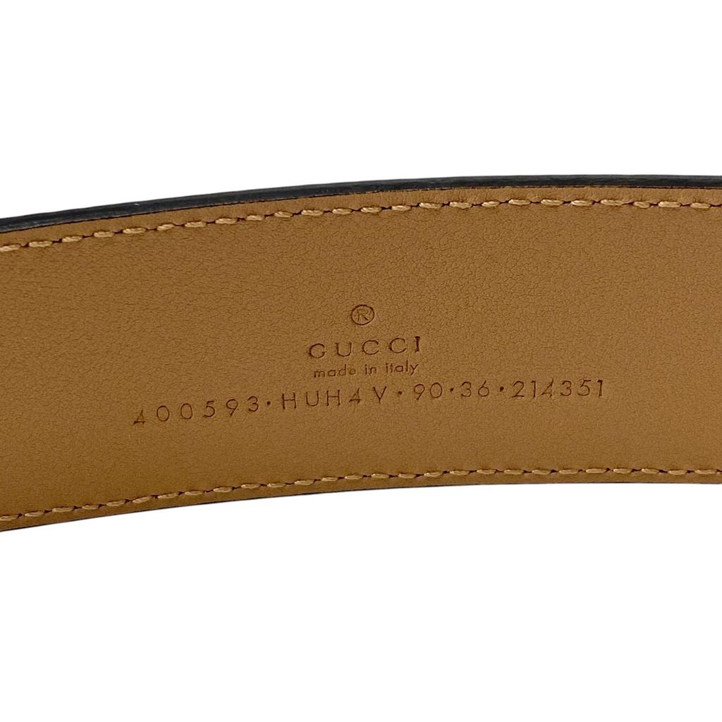 Used GUCCIbelt Pink beige/Brown Leather Women