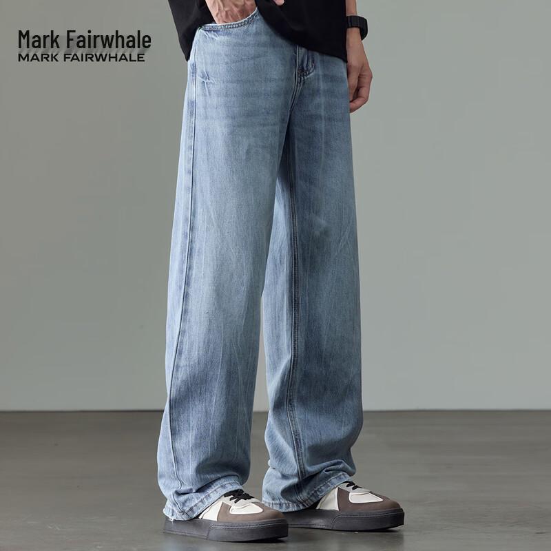 Mark Fairwhale Men's Tencel Loose Straight Jeans