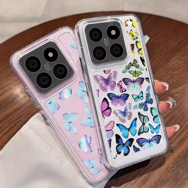 

Модный чехол для телефона с красивыми цветами для Xiaomi 13T 11 Lite Poco X6 X5 Pro Redmi Note 13 12 Pro 11 10, противоударный прозрачный мягкий силиконовый чехол с цветочным принтом Redmi K70E