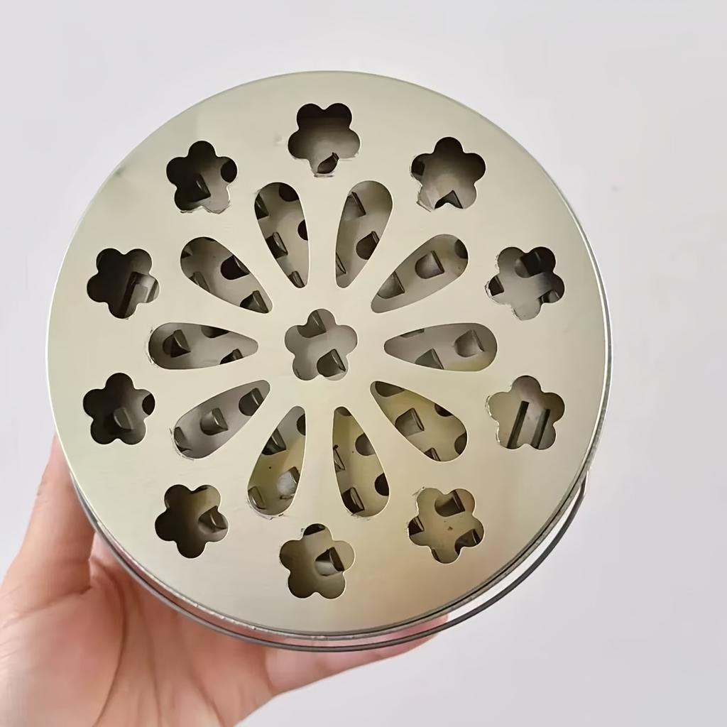 1PC Stainless Steel Mosquito Coil Box, Fireproof Mosquito Coil Rack with Cover, Portable Household Indoor and Outdoor Mosquito Repellent Disc