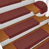 Step Mats 15 pcs. 65 x 21 x 4 cm Burgundy Rectangular Edge