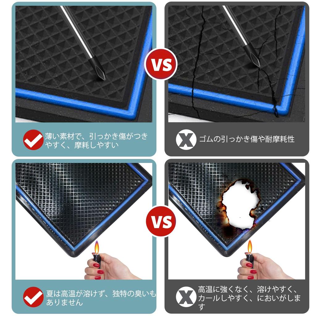 SHAOHAO Pocket Mats for New Suzuki Spacia and Spacia Custom Specific Interior Rubber Door Pocket Rubber Interior Noise Blue MK54S/MK94S (3rd