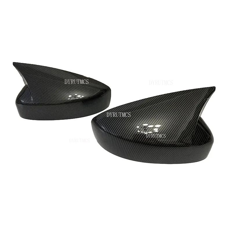 Car Rearview Side Mirror Cover Fit For Mazda 3 Axela 2014 2015 2016 2017 2018 2019 Wing Cap Rear View Case Trim Carbon Fiber