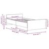 VidaXL Bed Frames Without Mattress Artisan Oak 75x190 Cm, Bedroom Furniture, Bed Base, Single Bed, Bed, Bed Frame, 862311