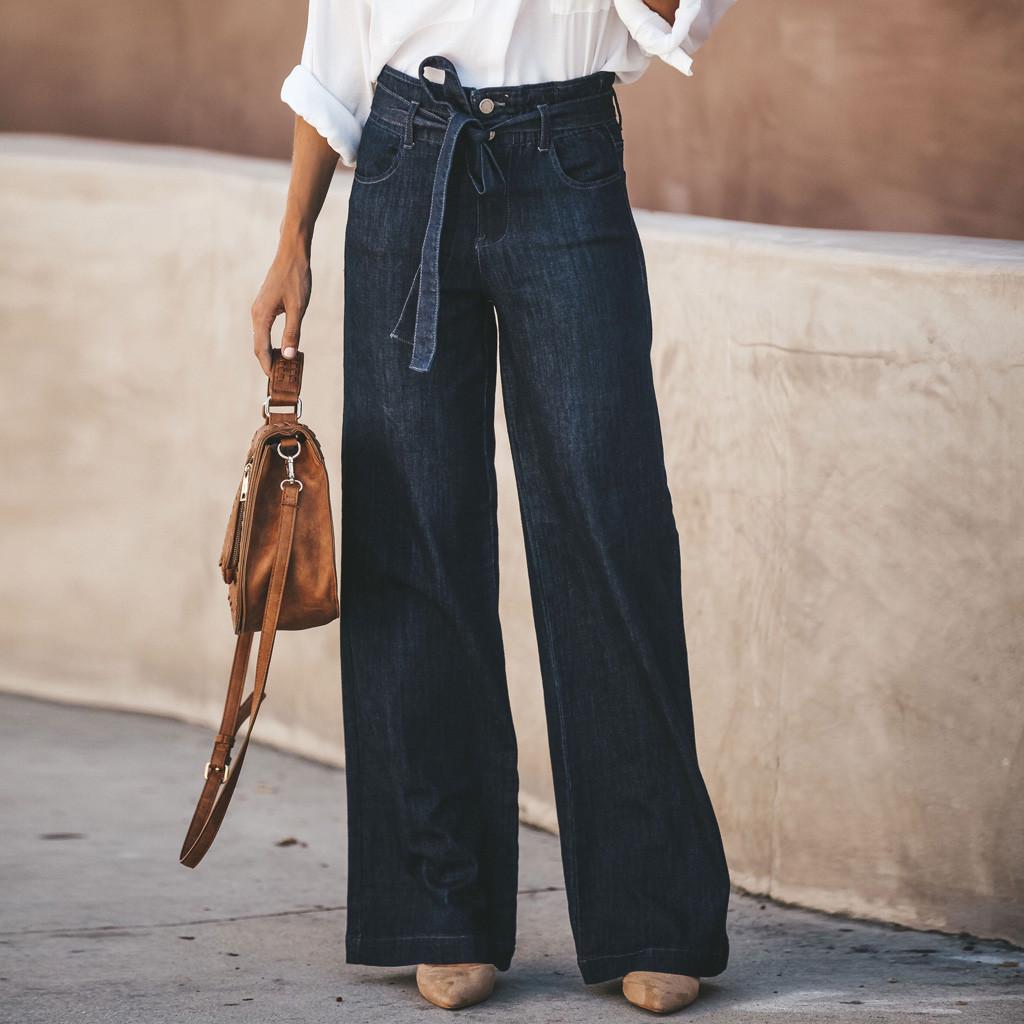Denim Jeans Wide Leg Pants Length 