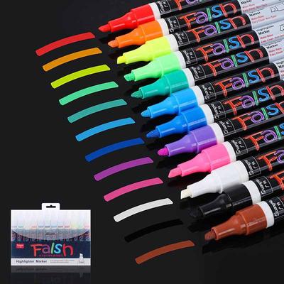 Liquid Chalk Markers for Chalkboard  8 Pack / 12 Pack Dry Erase Fluorescent Neon Highlighter Pen Non Toxic Safe Washable Marker for School Chalkboard