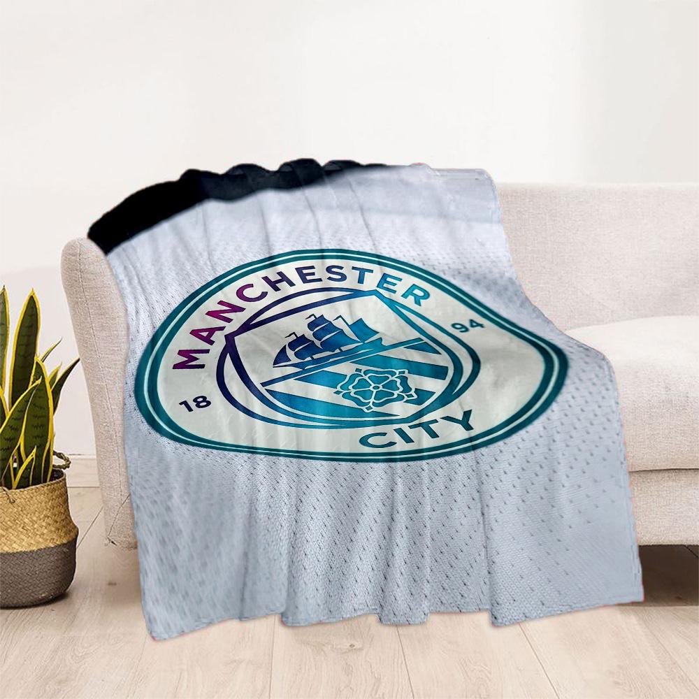 Manchester City Blanket Durable Comfort Perfect For Office Sofa Seaside For All Occasions Digital Print Unique Gift For Family And Friends Camping