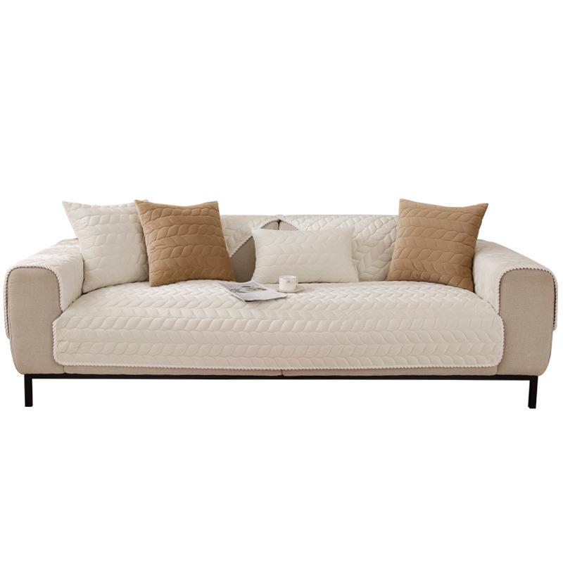 Jiajia Plush Sofa Cushion: Simple Retro Design for Autumn and Winter