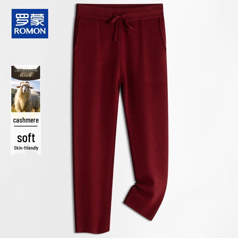 

ROMON Мужские кашемирово-шерстяные утолщенные трикотажные повседневные брюки 2XL