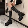 Fashion Woman Long Footwear High Heels Fashion Side Zipper Boots High Women Quality Luxury Sexy Thick Bottom High Heel Boots Botas Mujer