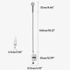 3500W 220V/110V Mini Shower Water Heater Wall Mounted Instant Electric Water Heater Digital Display for Kitchen Bathroom