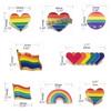 10PCS Love Pins Jewelry Sweet Valentine Gifts Rainbow Enamel Pins Metal Material