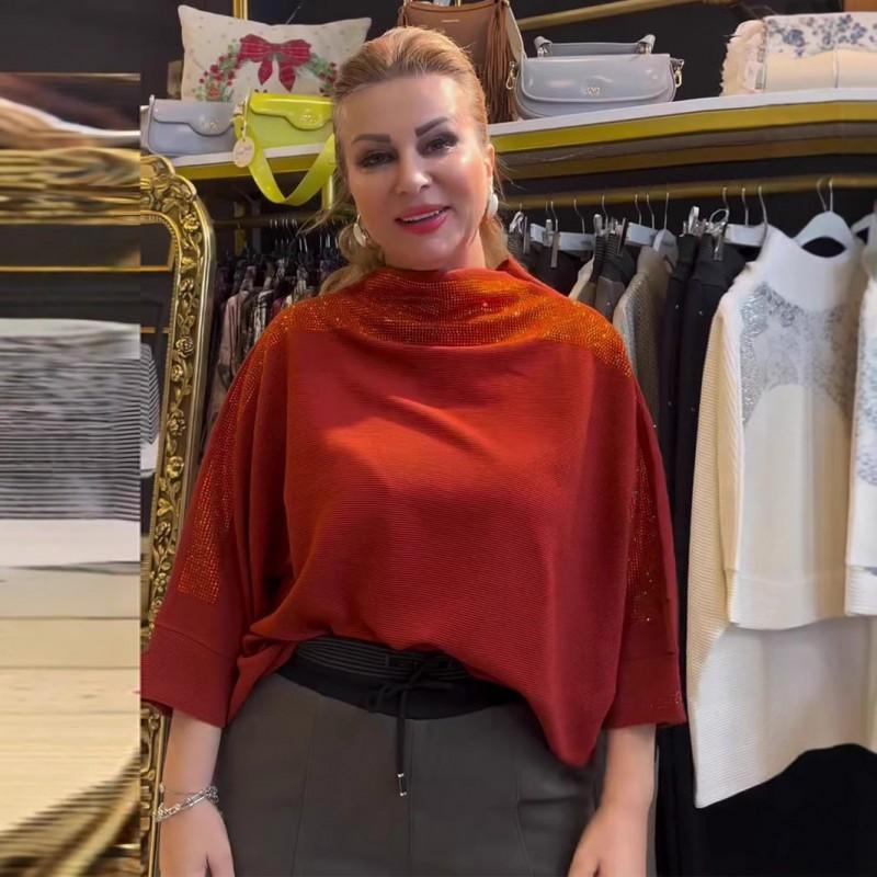 Fall Winter Slimming Turtleneck Knit Sweater Loose Fashion Simple Design Women