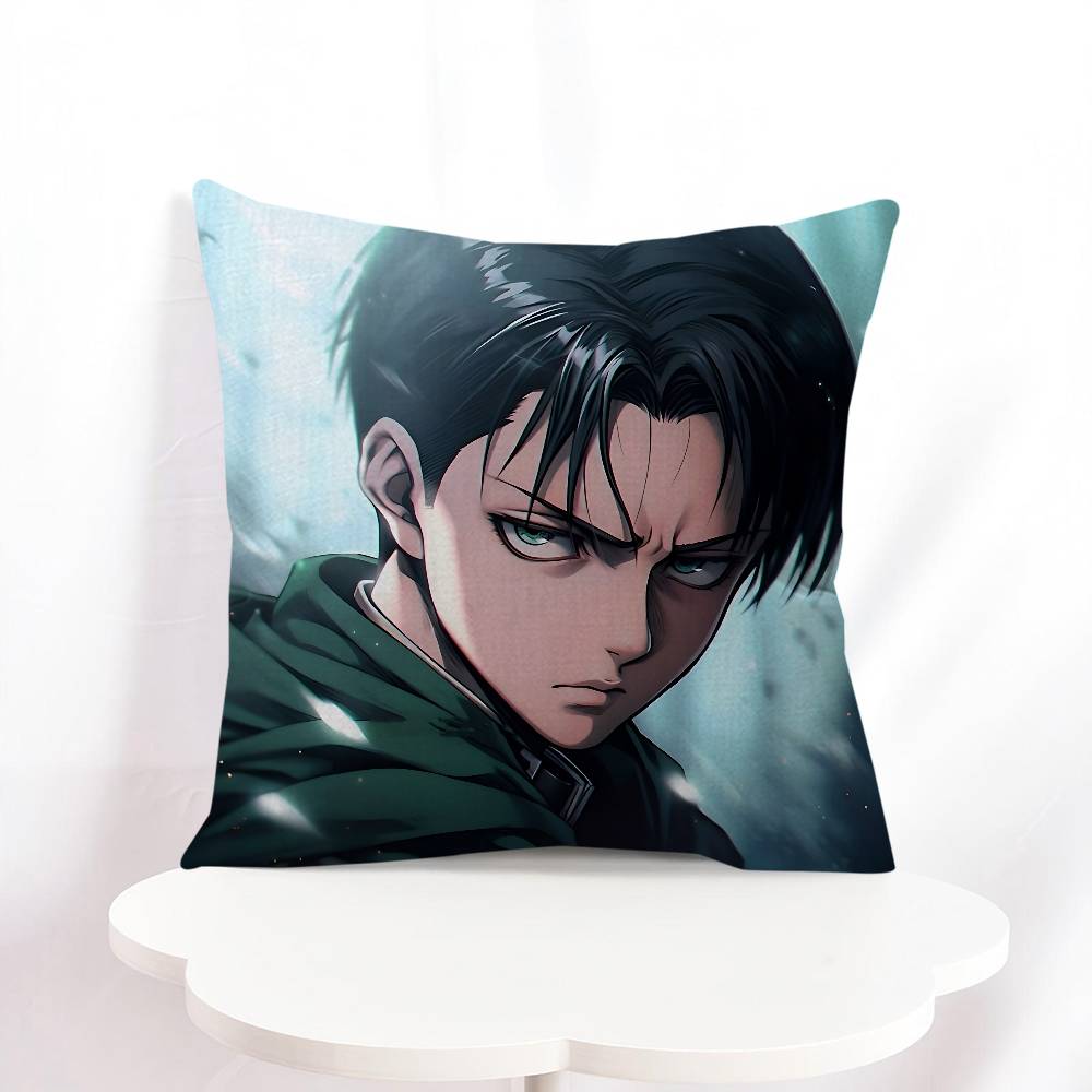 L-Levi Ackerman Personalized Pillow Dust Cover Bedroom Kids Party Decoration Pillowcase Birthday Children Gift
