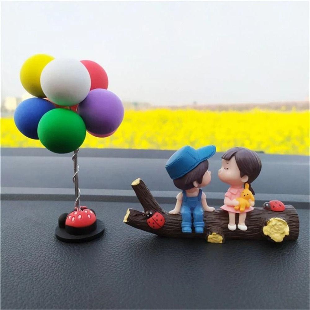 Anime Couples Action Figure Car Decoration Cartoon Couples Model Car Ornament Dashboard Figurine