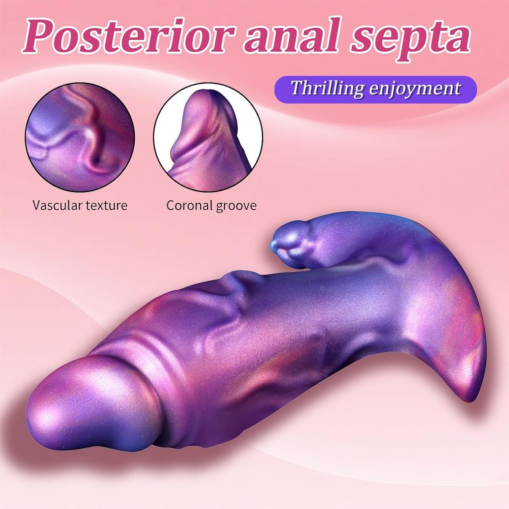 Big Head Sex Toys Anal Plug for Adults,Premium Liquid Silicone Colorful Flexible G Spot Clitoral Vagina Anal Toy for Women Men Couples.(S)