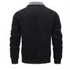 Jacket Men's Winter Style Men's Lapel Jacket Plus Velvet Thickened Casual Plus Size Warm Tooling Top