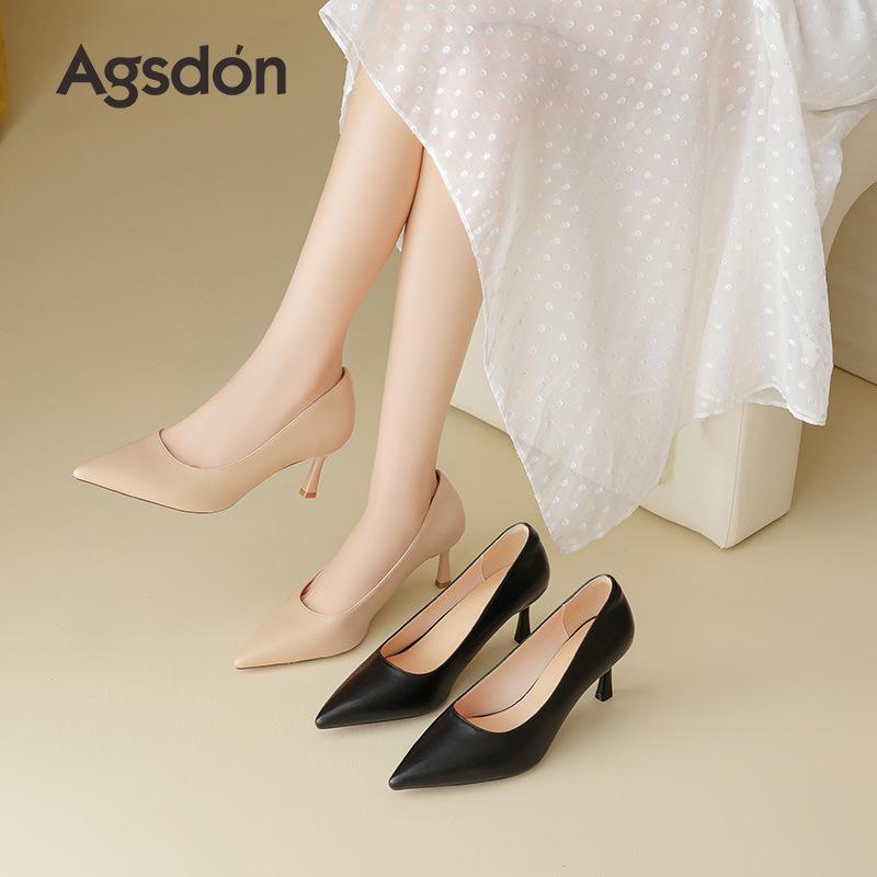 Augustine black high heels women's 2025 new summer temperament high-end not tired feet fashion commuter work shoes