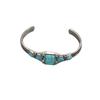 Retro style women's opening adjustable bracelet geometric inlaid turquoise pattern design bracelet jewelry women