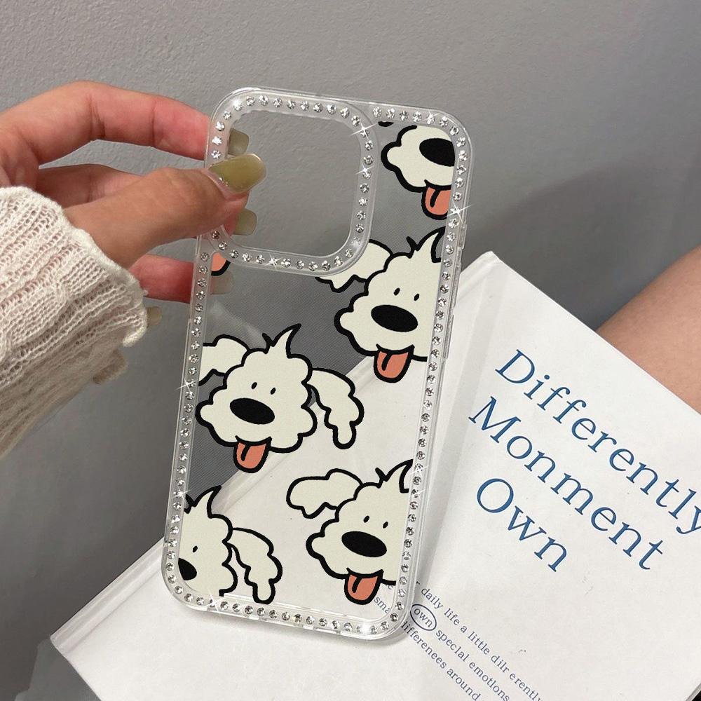 Bracelet Chain Phone Case For iPhone 17 16 15 13 14 for 17Air 17 12 14 16 Pro 17 14 16 Pro Max Sparking Diamond Cute Pattern Hard Cover With Lanyard
