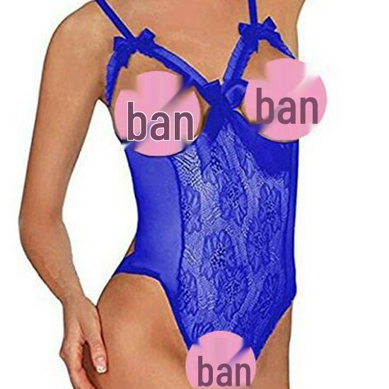 Sexy European & American Lingerie: Sheer Mesh Hollow-Out Bodysuit for Women