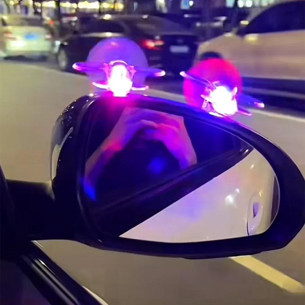 Car Motorcycle Handlebar LED Colorful Rotating Lights - Wind-Powered, ABS Resin Enhances Safety and Style Accessories