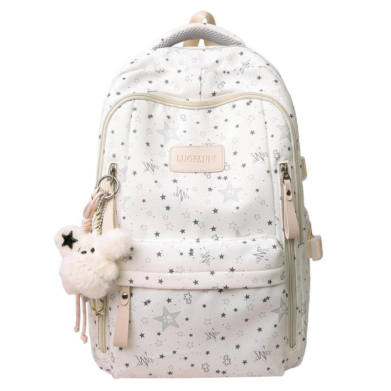 Student Schoolbag Star Printed Backpack Junior High School Student Class Backpack