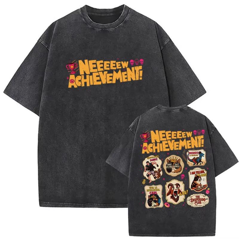 Gewaschenes T-Shirt Dungeon Crawler Carl Spiel Fans T-Shirts Herren Damen Kurzarm Tees