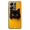 Case For Xiaomi Redmi Note 13 4G Cute Cat Orange Background Maniacase