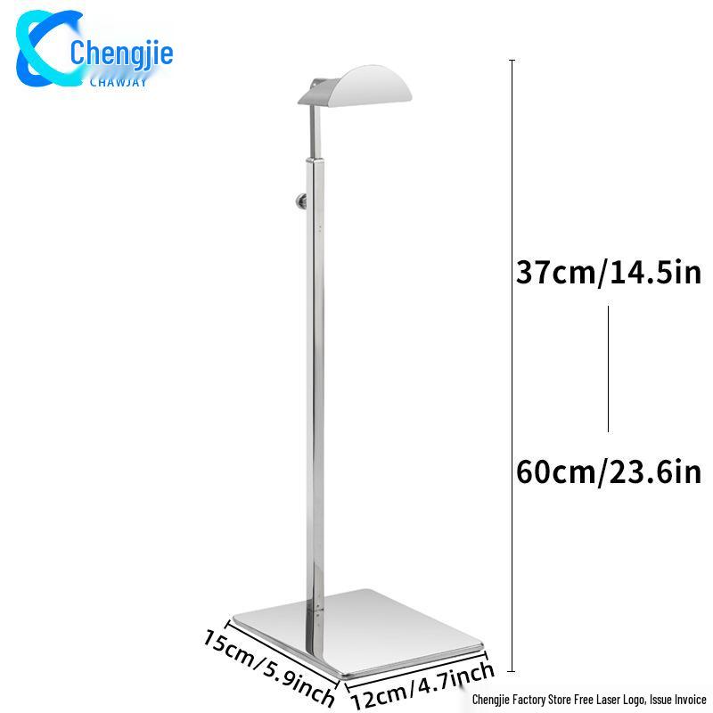 Adjustable Stainless Steel Floor-Standing Bag Display Stand for Women's Bags