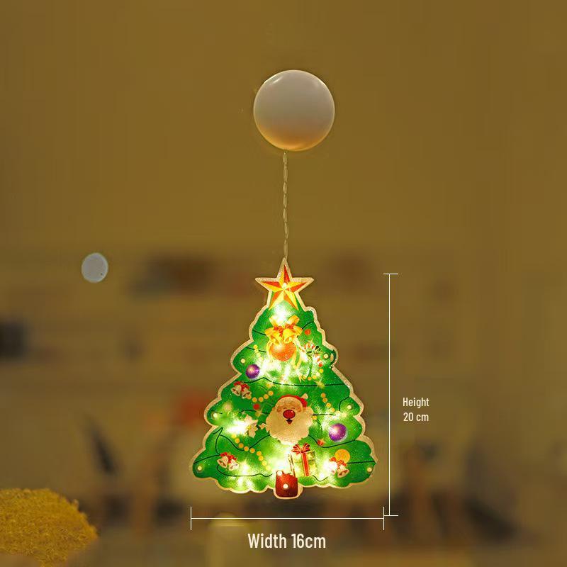 Grenzüberschreitende Weihnachts-Saugnapflichter: Weihnachtsmann, Rentier & Baumdekorationen für Schaufenster und Feiertagsatmosphäre
