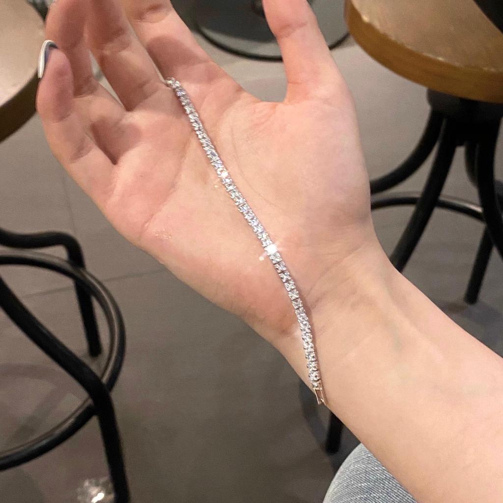 Korean Double-Layer Zircon Bow Bracelet: Chic Luxury Jewelry for Women