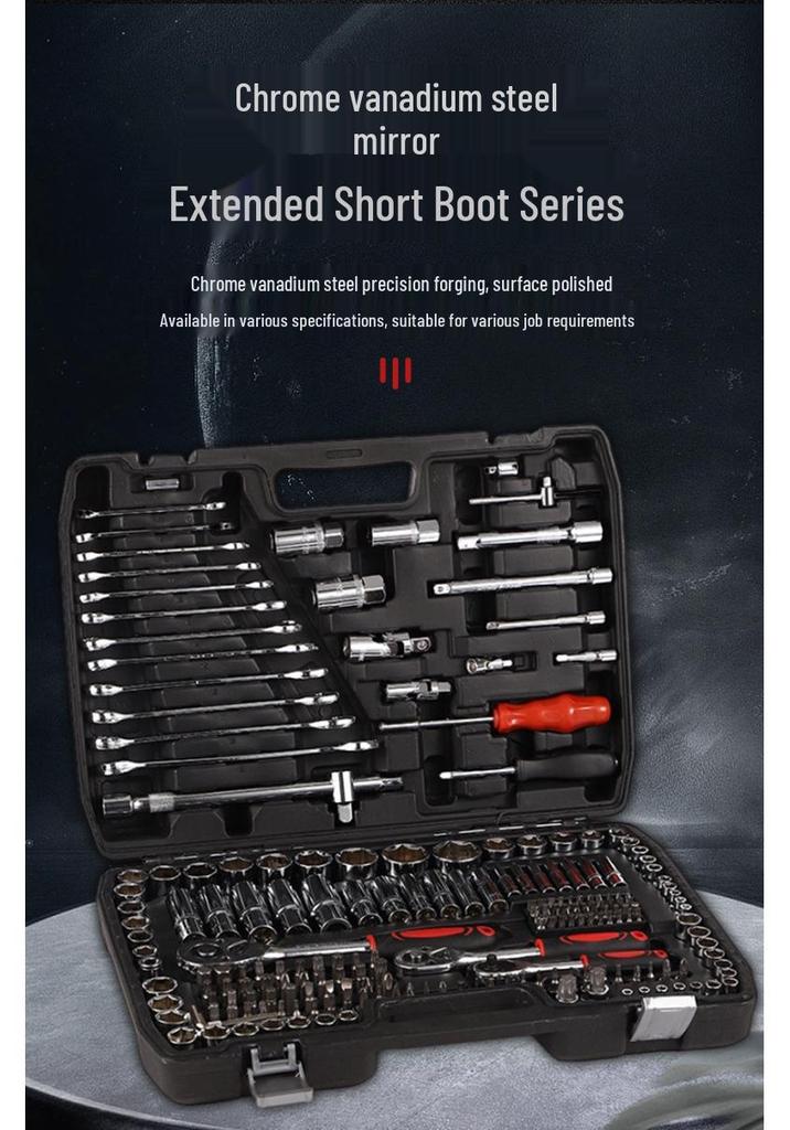 216-Piece Multifunctional Automotive Socket & Ratchet Wrench Set