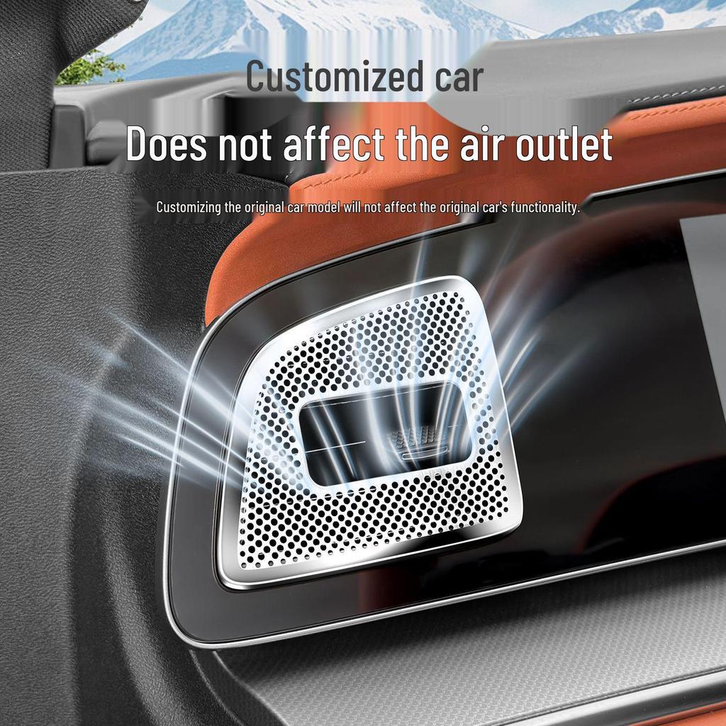 Stainless Steel Dust Cover for BYD Sea Lion 07EV Console Air Vent