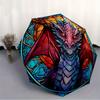 1pc Dragon StainedGlass Compact Travel Umbrella, Automatic Folding Lightweight Windproof 8-Bone Reinforced Design, Portable for Backpack Dur