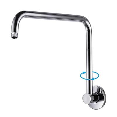 360-Degree Rotation Shower Arm Rain Shower Head Extension Arm with Flange Adjustable Extension for Bathroom Standard