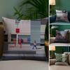 Home Decor Abstract Urban Street Digital Print Pillowcase Pattern Cushion Cover Suitable for Sofa Bedroom Car Pillow Cover