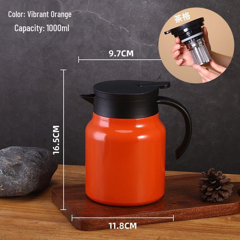 316 Stainless Steel Mug Teapot: Large-Capacity Brewing Pot with Tea and Water Separation, Ideal for Old White Tea.