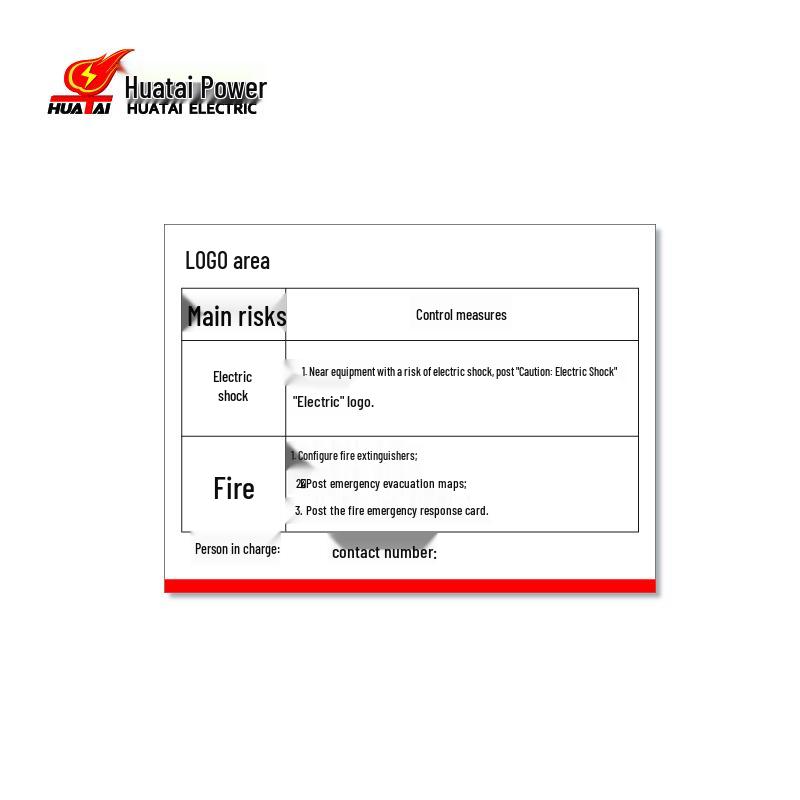 HUATAI HT-FSN-B05 Electricity Hazard Control Sign