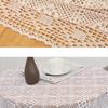 Față de masă croșetată cu dantelă în stil pastoral retro francez, culoare crem, simplă, pentru măsuță de cafea, placemat rafinat din dantelă, diverse specificații