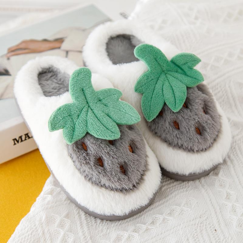 Kids Autumn Winter Indoor Non-slip Warm Cotton Slippers